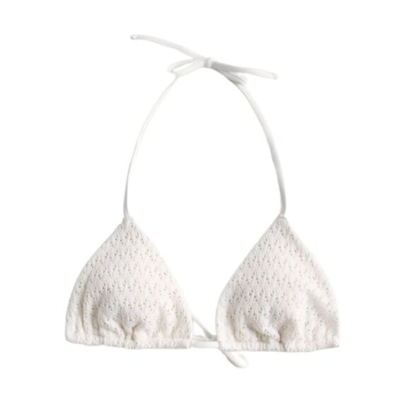 PQ Swim White Textured Triangle Bikini Top SAW-130R – Women’s M NWT - Picture 1 of 6